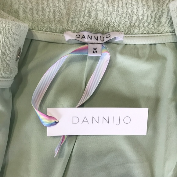 Dannijo Terry Wrap Skirt in Canary Green size XS NWT - Picture 9 of 11
